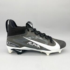 Nike Mens 13 Alpha Menace 4 Pro Football Cleats Shoes Black‎ White Lace Up